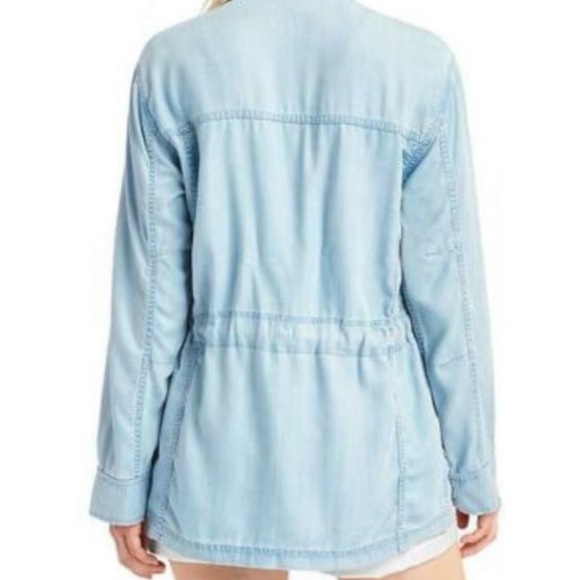 GAP Light Blue Tencel Denim Relaxed Utility Jacket XL - Picture 6 of 12